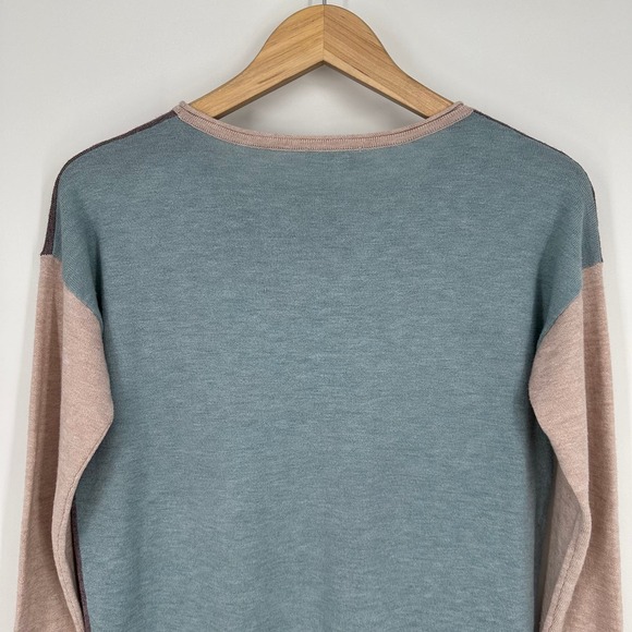 Smartwool Shadow Pine Colorblock Sweater Wool Blend Knit Crew Neck Pullover - Picture 9 of 13